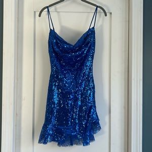 Kailani Sequin Cowl Neck Dress